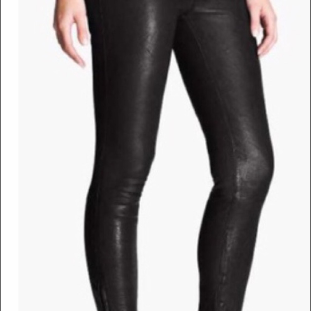 J brand lambskin leather pants size 28